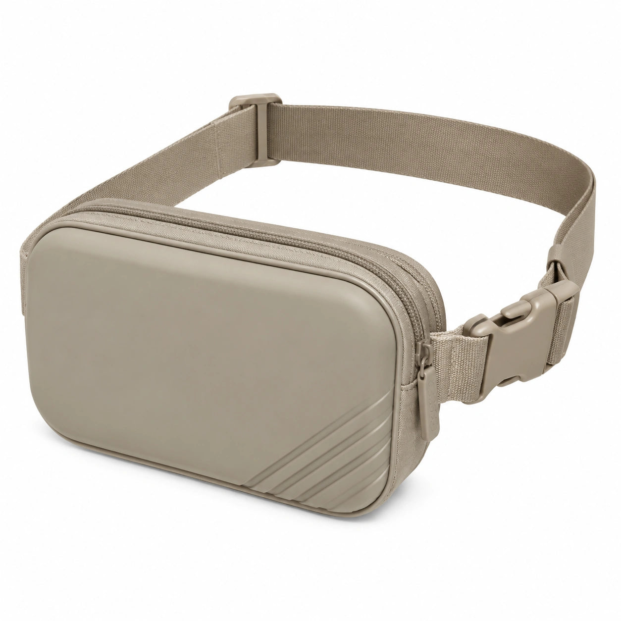 G¨¹rteltasche 22 x 7 x 14 cm aus Kunststoff und Textil Beige mit verstellbarem Gurt