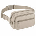 G¨¹rteltasche 24 ¡Á 7 ¡Á 15 cm Beige aus Textil mit verstellbarem Gurt und Rei?verschluss