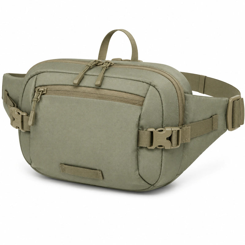G¨¹rteltasche 32 x 9 x 18 cm Textil Oliv mit Rei?verschluss f¨¹r Alltag und Reisen