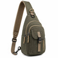 Umh?ngetasche 20 x 9 x 32 cm aus Textil Olivgr¨¹n mit mehreren F?chern