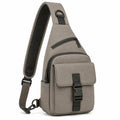 Umh?ngetasche 18 x 8 x 30 cm aus Polyester Grau f¨¹r Alltag mit mehreren F?chern