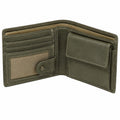 Herren Geldb?rse 12 x 9.5 x 2 cm aus Kunstleder olivgr¨¹n-braun mit Kartenf?chern und M¨¹nzfach