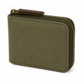 Geldb?rse 12 x 2 x 9 cm aus Textil in Olivgr¨¹n mit Rei?verschluss