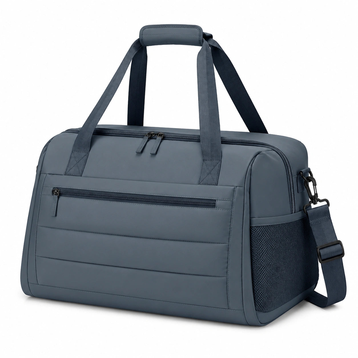 Reisetasche 45 x 25 x 28 cm aus Synthetik Dunkelblau mit Schultergurt und Rei?verschluss