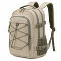 Rucksack 30 x 18 x 45 cm aus Textilgewebe Beige Olivgr¨¹n mit Kompressionsriemen f¨¹r Alltag und Reisen
