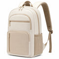 Rucksack 30 x 16 x 43 cm aus Textil in Creme mit Rei?verschlusstaschen