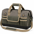 Werkzeugtasche 40 x 20 x 28 cm aus Textilgewebe Gr¨¹n Grau mit Schultergurt