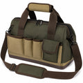 Werkzeugtasche 40 x 18 x 28 cm aus Textilgewebe in Olivgr¨¹n Beige mit Schultergurt